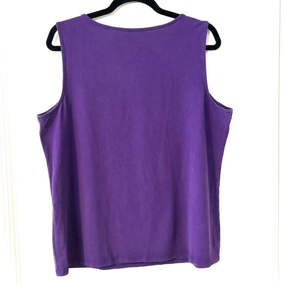 Coldwater Creek purple XL 16 sleeveless shell - Picture 4 of 8